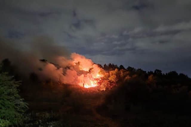 Photo of the fire as shared by Nottinghamshire Fire and Rescue Service.