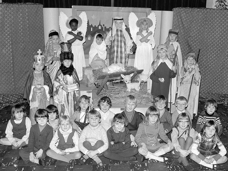 The 1972 school nativity at Samuel Barlow School.