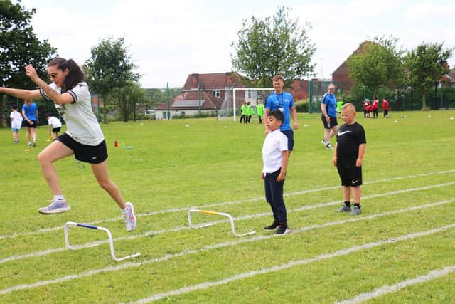 A range of games took place on the King Edward Primary School's field