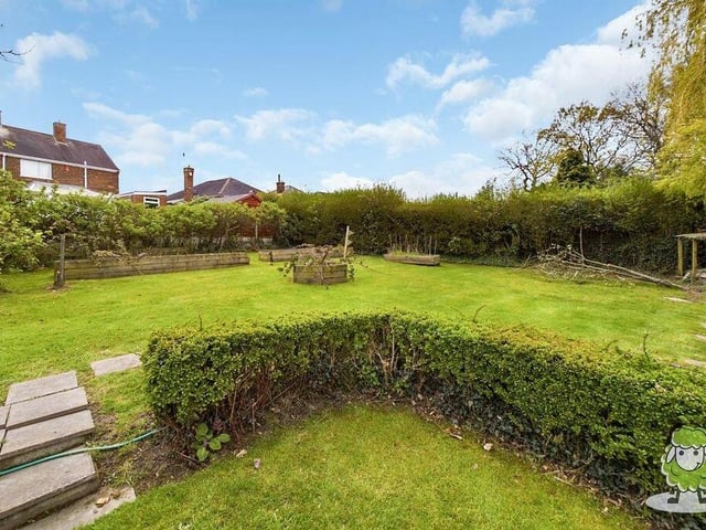 This is the building plot, within the garden, where proposals for a dormer bungalow are currently going through the planning process.