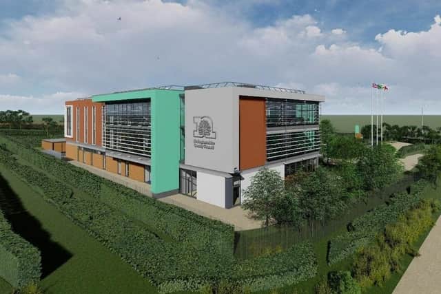 An artist's impression of how the new offices at Top Wighay Farm will look