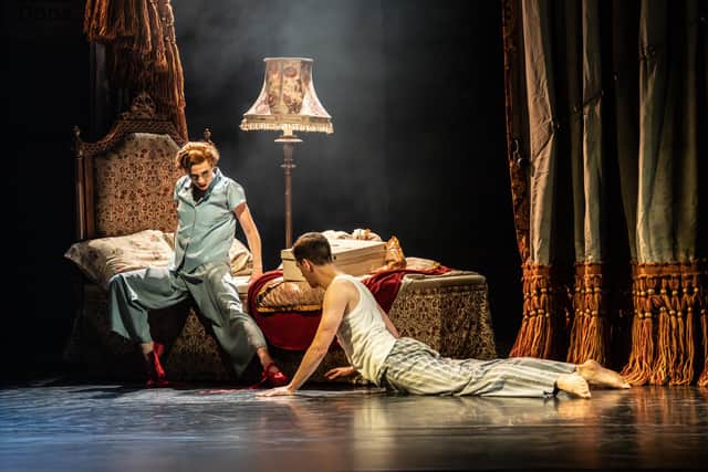 Cordelia Braithwaite (Victoria Page) and Dominic North (Julian Kraster). Photo: Johan Persson