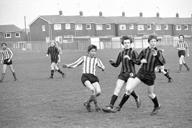Sunderland Boys U 14s v South Tyneside Boys in a match in March 1982. Have you spotted someone you know?