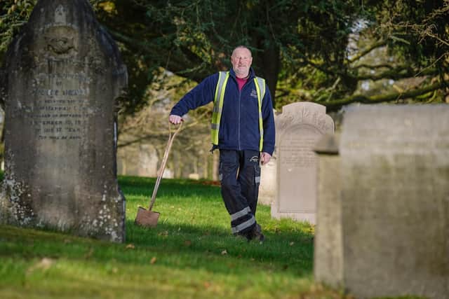 Mick Woods at Mansfield Cemetery