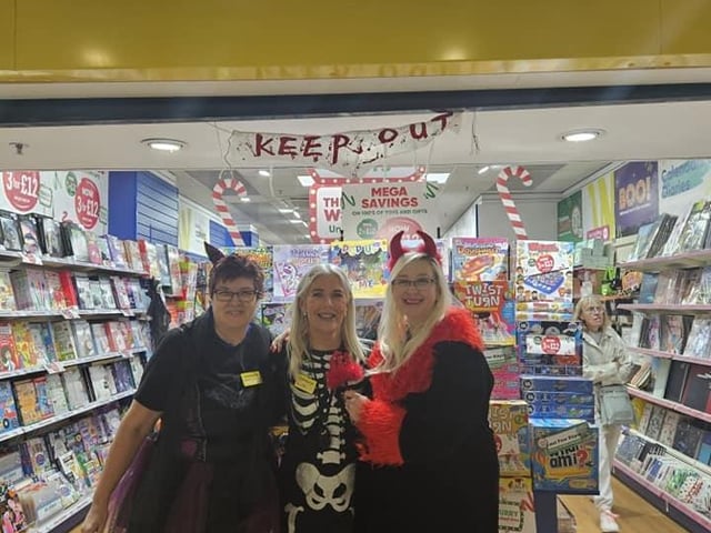 Staff from The Works were dressed up for the day.