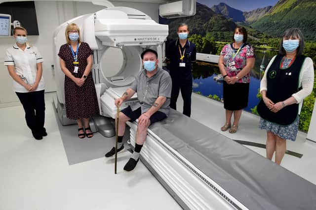 Les Trueman was the first patient to use the new gamma scanner at King's Mill Hospital