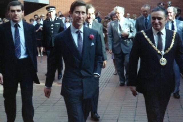 Prince Charles on a visit to Hartlepool Civic Centre. Photo: Hartlepool Library Service.