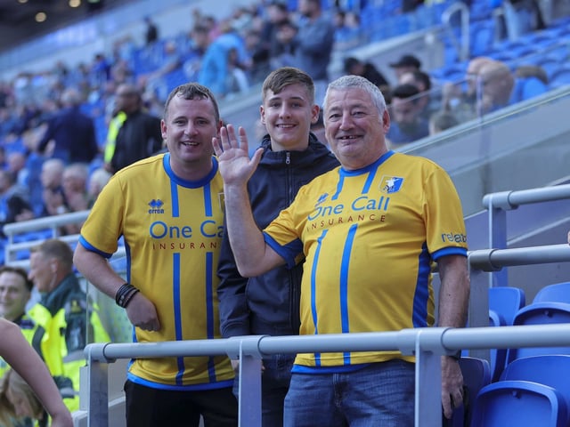 Mansfield Fans at the Carabao Cup second round tie, Everton FC v Mansfield Town FC at the brand-new Hill Dickinson Stadium, 27 August 2025
Photo credit Chris & Jeanette Holloway / The Bigger Picture.media : Mansfield Town made Everton work hard for victory after a dogged defensive display.