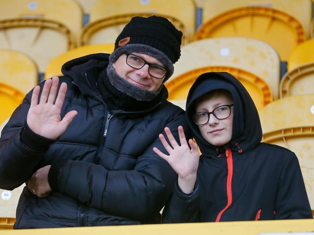 Mansfield Town Fans at the One Call Stadium for the Emirates FA Cup third round match against Middlesbrough.