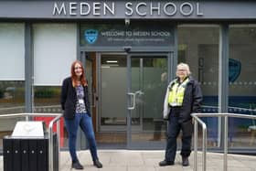 A safety presentation was given at Meden School in Warsop. (Photo by: Mansfield Council)