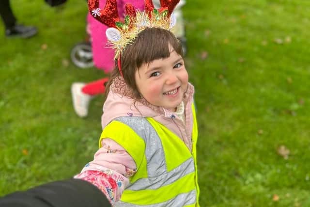 One of Cherubs Nurseries Pre-Schoolers enjoying the Jingle Jog.