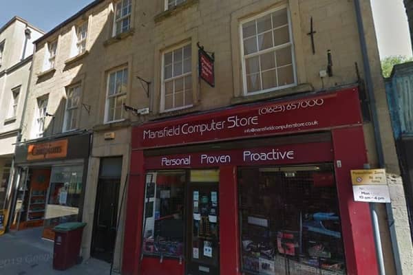 The three-storey grade II listed building at 13, Church Street in Mansfield town centre. (PHOTO BY: Google Maps)