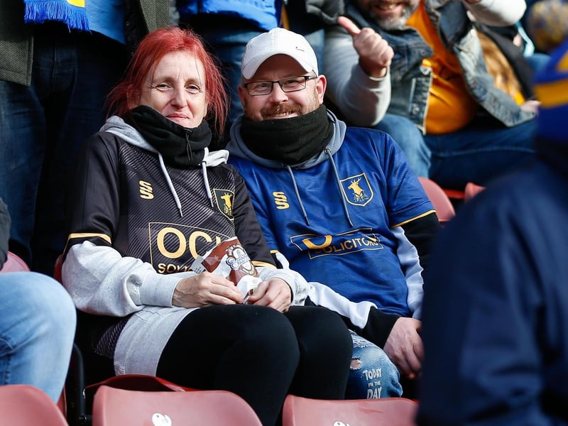 Mansfield Town fans ahead of the 2-0 win at Bradford City.