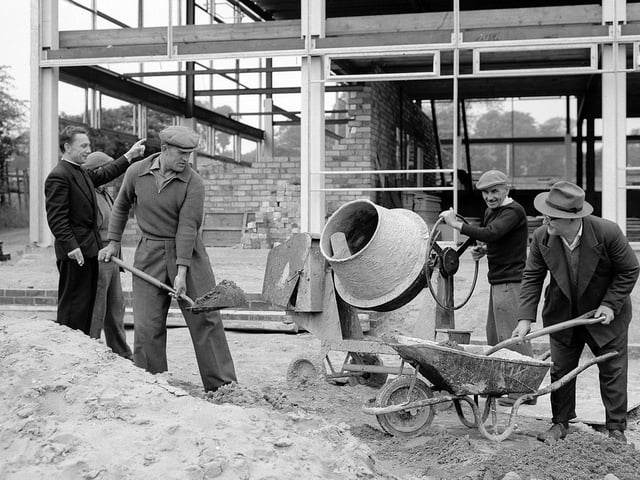 Construction underway in the 60s for Mansfield Polish Club