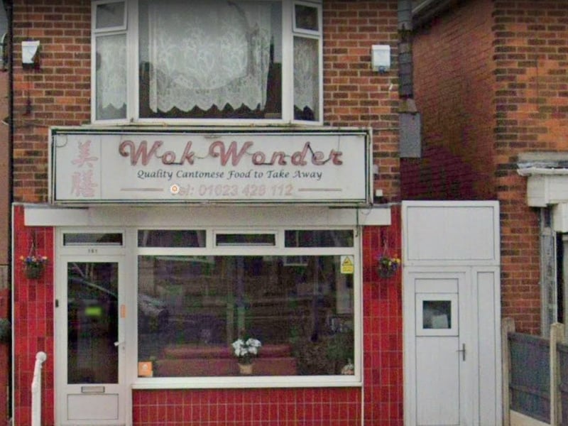 Wok Wonder on Chesterfield Road North, Mansfield, was rated four out of five on September 2