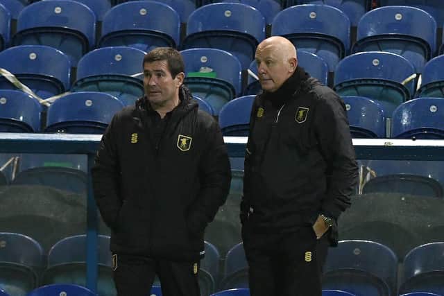 Andy Garner with Nigel Clough. Picture: Andrew Roe/AHPIX LTD