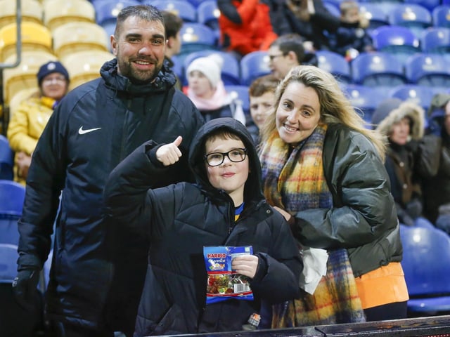 Mansfield Town fans at last night's draw with Sutton United.
