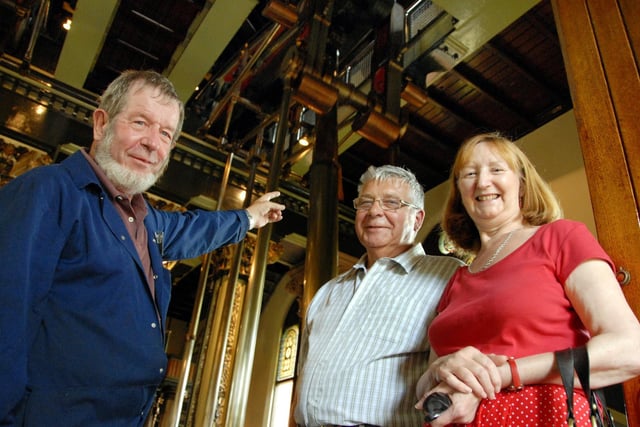 Papplewick Pumping Station held a Police and Fire Rescue Service Steam event this weekend. Pictured is Volunteer Dave Ambler from Mansfield with John and Lynda Gregory from Holloway near Matlock who visited the area just for the Steam event.