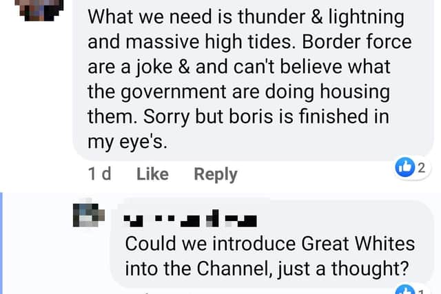 Two of the comments on Lee Anderson MP's page