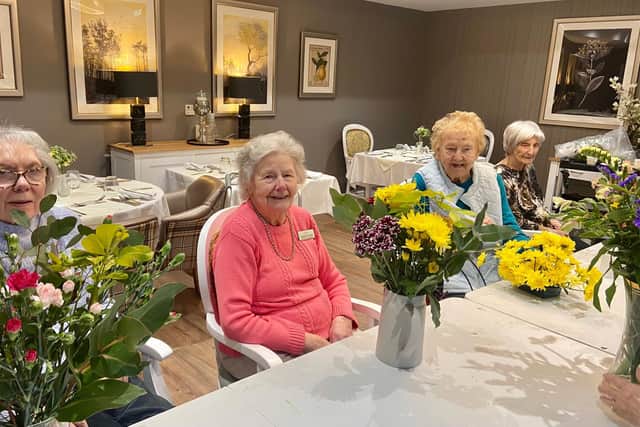 Hall Park residents showing off their beautiful flowers
