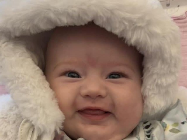 This photo of Sophie, four months, was sent to us by Carly Bates