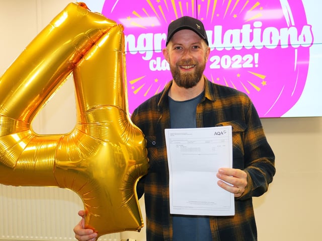 Lee Rodgers, 36, from Mansfield, can now apply for a position with the police, which requires the equivalent of a grade C in English and maths.
Lee said: “Being furloughed and then made redundant during lockdown forced me to re-evaluate what I want to do.
“I got mostly grade Cs at school, except in maths, and a lot of the jobs I wanted to do, including the police, needed a C grade equivalent in English and maths. That’s why I came back to college.  
“This grade opens up a new world of opportunity. It’s massive – it means I can now apply for a job with the police.
“I’m hoping to get my foot in the door and seeing where it takes me.
“If I can go on to have a 20-year career with the police, then that will be even longer than my previous career, which I thought was going to be for life. This could be life-changing.”
