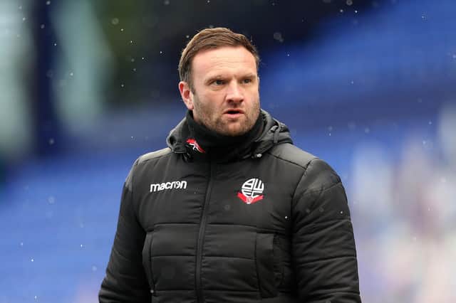 Bolton boss Ian Evatt. (Photo by Lewis Storey/Getty Images)