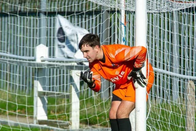 Shirebrook Goalkeeper Mitchell Leivers In Action