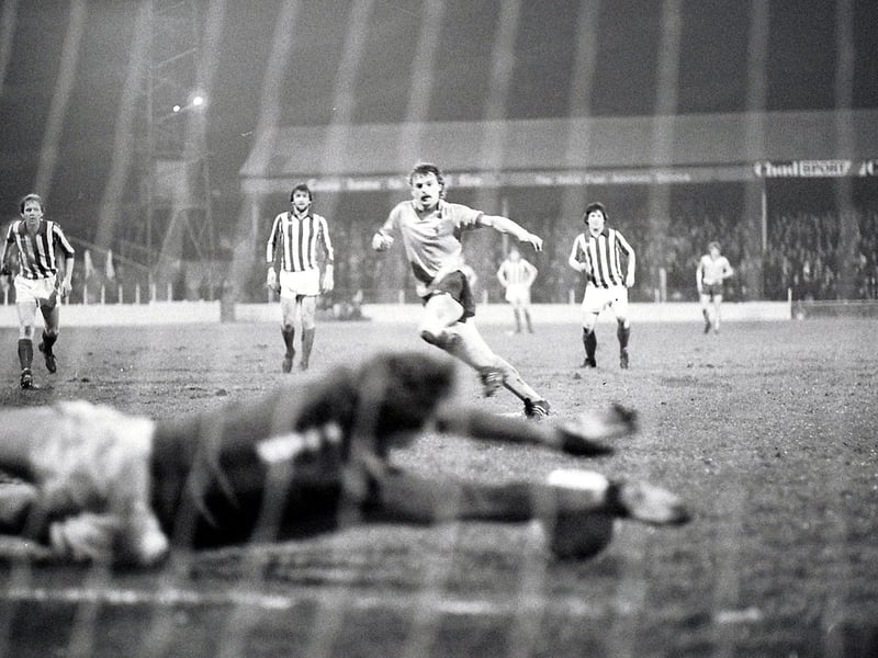 Noel Parkinson fires goalwards against Hartlepool United.