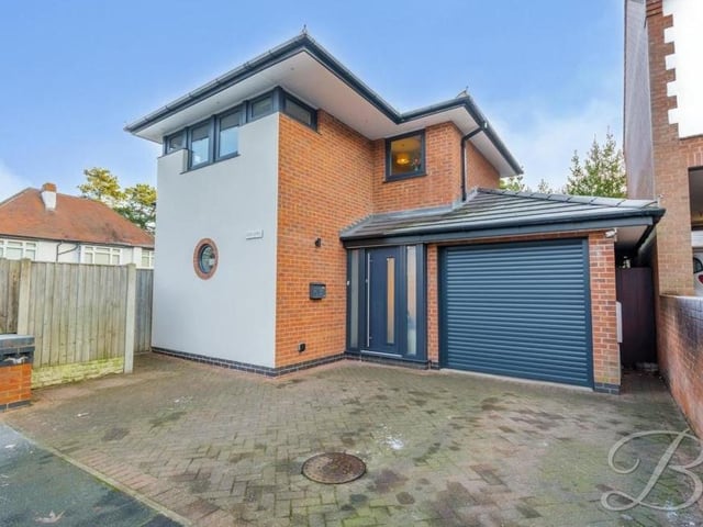 Back to the contemporary front of the property now to see the block-paved driveway, which provides space for off-street parking, and an integral garage with its remote-controlled roller-door.