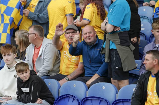 Stags fans at the Burton Albion game.