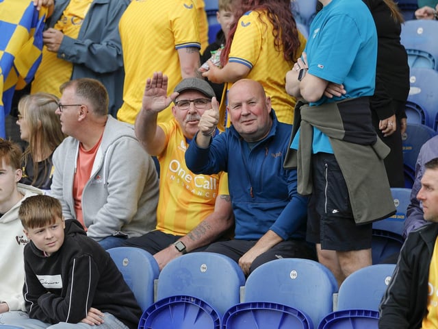Stags fans at the Burton Albion game.