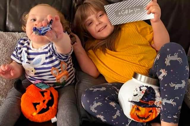 The Hiney family won the prize for the best decorated pumpkin.