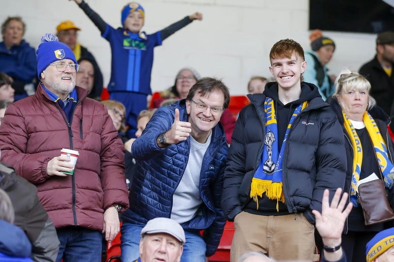 Mansfield Town fans at the defeat to Walsall.