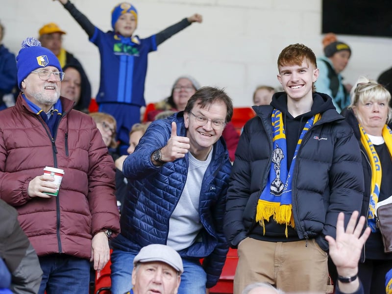 Mansfield Town fans at the defeat to Walsall.