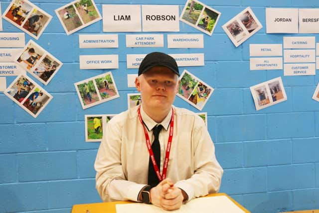 Liam Robson spoke to employers about his groundman skills