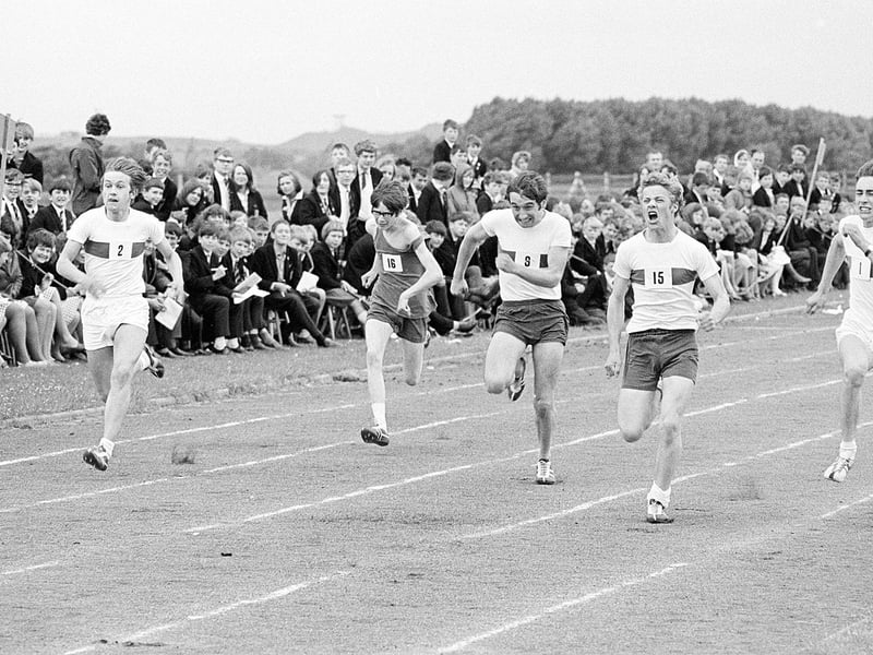 These young men are giving it everything they got as they look to become the spring king of Ashfield School in 1968.