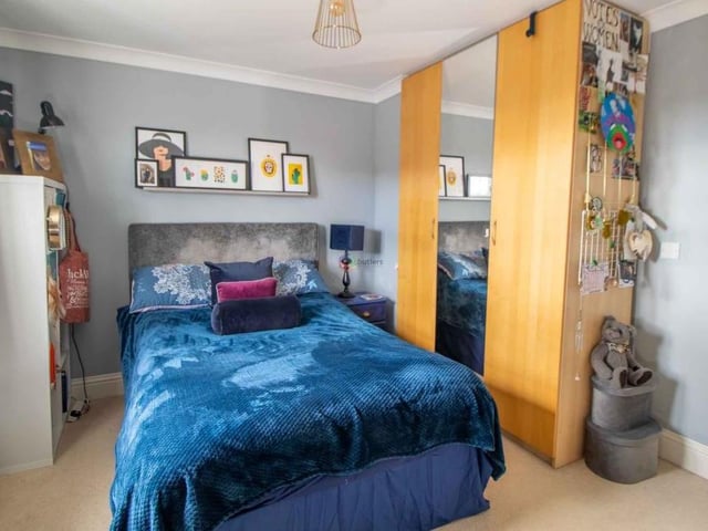 There is plenty of space for wardrobes in the third bedroom.
