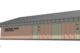 Artist impression of the new changing pavilion at Kingsway Park