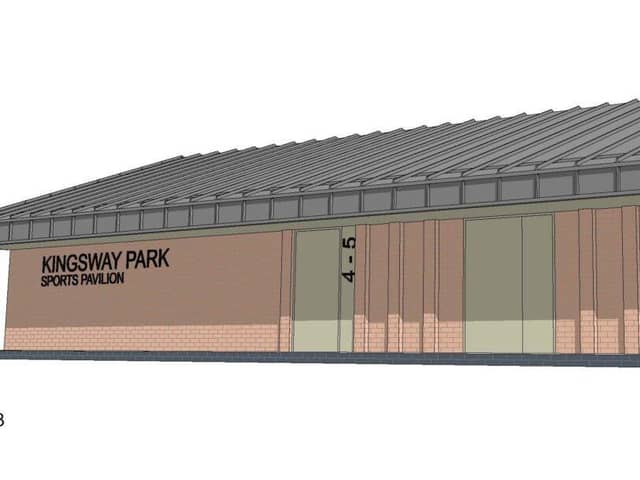 Artist impression of the new changing pavilion at Kingsway Park