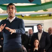 Britain's Prime Minister Rishi Sunak speaks during a visit to the MyPlace Youth Centre, in Mansfield (Photo by Jacob King / POOL / AFP) (Photo by JACOB KING/POOL/AFP via Getty Images)
