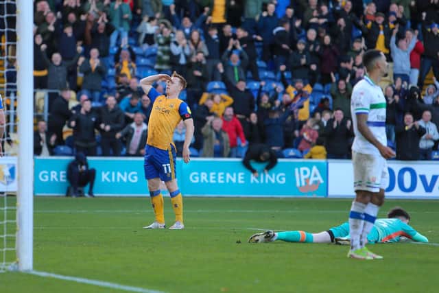 Danny Johnson celebrates his goal. Pic: Chris Holloway / The Bigger Picture.media