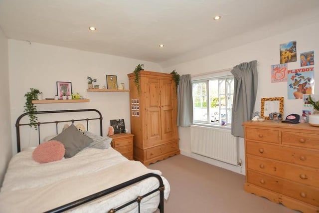 There is ample space for wardrobe, drawers and cupboards in this bedroom
