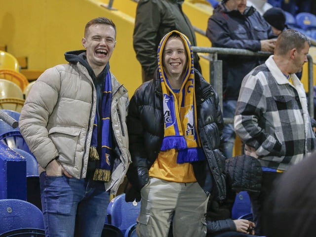 Mansfield Town fans before the defeat to Wrexham.