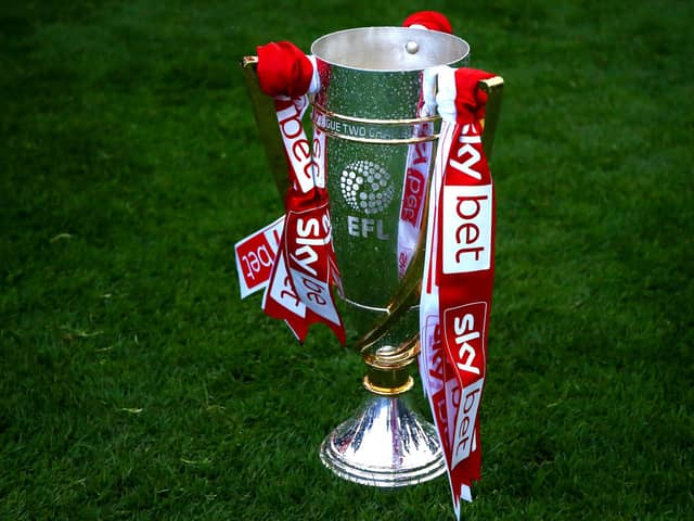 The Sky Bet League Two trophy is up for grabs once again.
