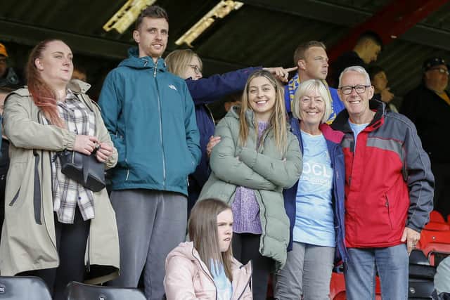 Stags fans during the Sky Bet League 2 match against Crewe Alexandra at The Mornflake Stadium, 05 August 2023 Photo credit Chris & Jeanette Holloway / The Bigger Picture.media:Mansfield Town fans ahead of the opening day draw at Crewe