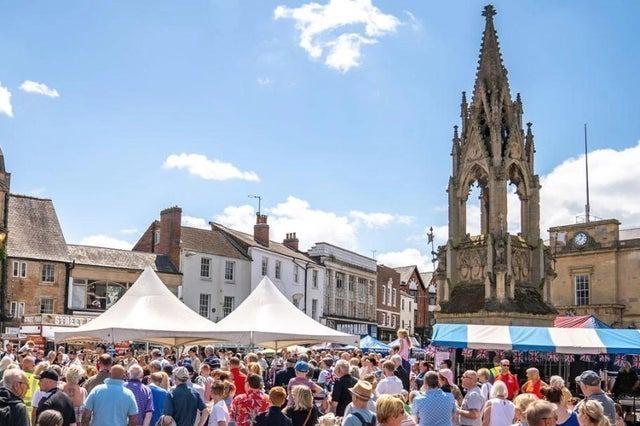 Why not set a step goal each day and support the local economy as well? Pictured: Mansfield Town Centre.