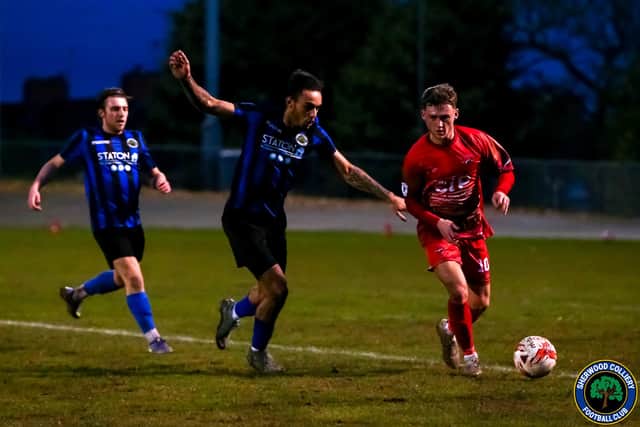 Sherwood goalscorer Lewis Belgrave.