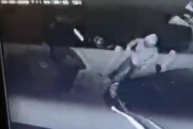 CCTV image of the raid on February 28.