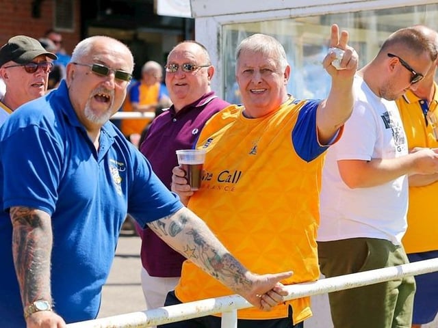 Stags enjoy the sunshine in the friendly win over Retford in July 2022.